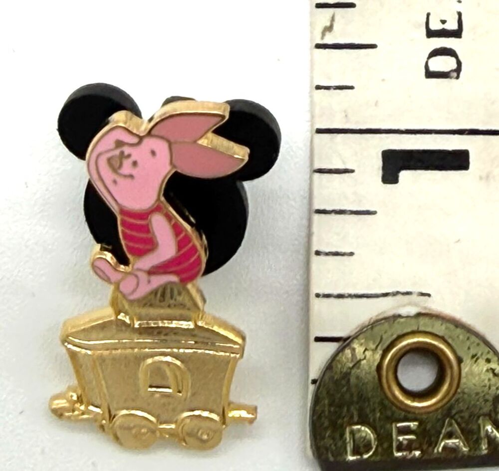 Disney Pin Piglet on Gold Train Engine Winnie the Pooh Transportation Series
